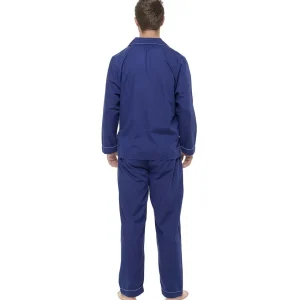 Men Walter Grange Tailored Button Pyjamas - Navy