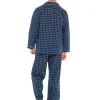 Men Walter Grange Traditional Polycotton Pyjamas - Blue Print