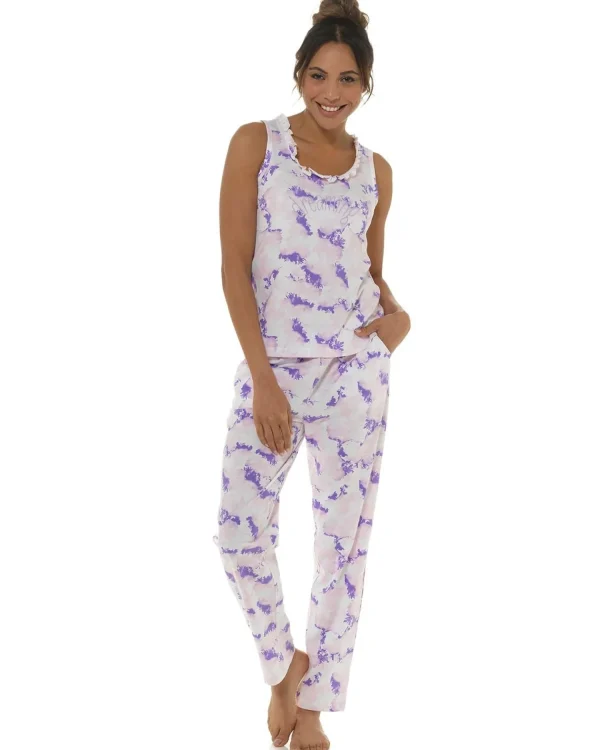 Wolf & Harte Pyjamas | Wolf & Harte Lilac Tie Dye Long Pyjamas