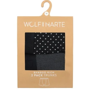 Men Wolf & Harte Wolf & Harte Mens 2 Pack Bamboo Rich Trunks - Geo Print