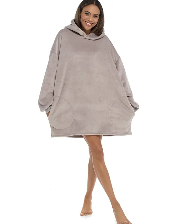 Wolf & Harte Loungewear | Wolf & Harte Oversized Snuggle Hoodie - Mink