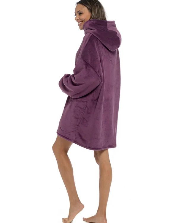Wolf & Harte Loungewear | Wolf & Harte Oversized Snuggle Hoodie - Deep Purple