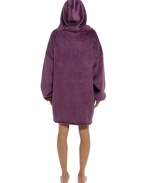 Wolf & Harte Loungewear | Wolf & Harte Oversized Snuggle Hoodie - Deep Purple