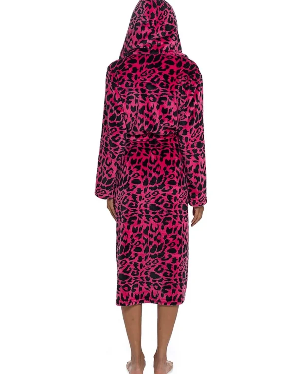 Wolf & Harte Dressing Gowns | Wolf & Harte Panther Print Dressing Gown - Pink