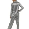 Wolf & Harte Pyjamas | Wolf & Harte Satin Button Pyjamas - Silver