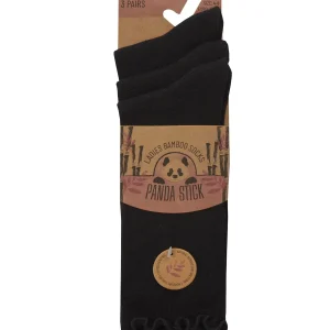 PandaStick Socks | Womens 6 Pack Bamboo Frilly Socks - Black