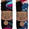 PandaStick Socks | Womens 6 Pack Bamboo Socks - Geo Footbed