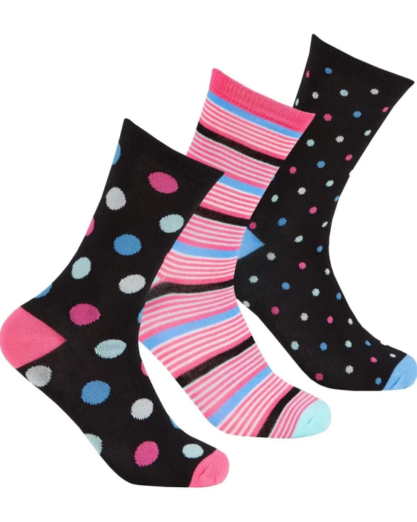 PandaStick Socks | Womens 6 Pack Bamboo Socks - Spot Mix