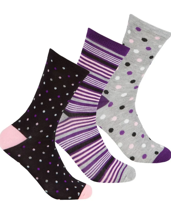PandaStick Socks | Womens 6 Pack Bamboo Socks - Spot Mix