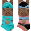 PandaStick Socks | Womens 6 Pack Bamboo Trainer Socks - Geo Mix