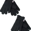 * Gloves | Womens 2 Pack Black Fleece Thinsulate Gloves