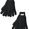 * Gloves | Womens 2 Pack Black Knitted Thinsulate Gloves