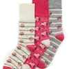 PandaStick Socks | Womens 6 Pack Comfort Fit Bamboo Socks - Floral