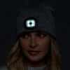 Storm Ridge Hats | Womens Led Light Beanie Hat - Grey