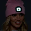 Storm Ridge Hats | Womens Led Light Beanie Hat - Pink
