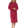 * Dressing Gowns | Wrap Towelling Dressing Gown - Wine
