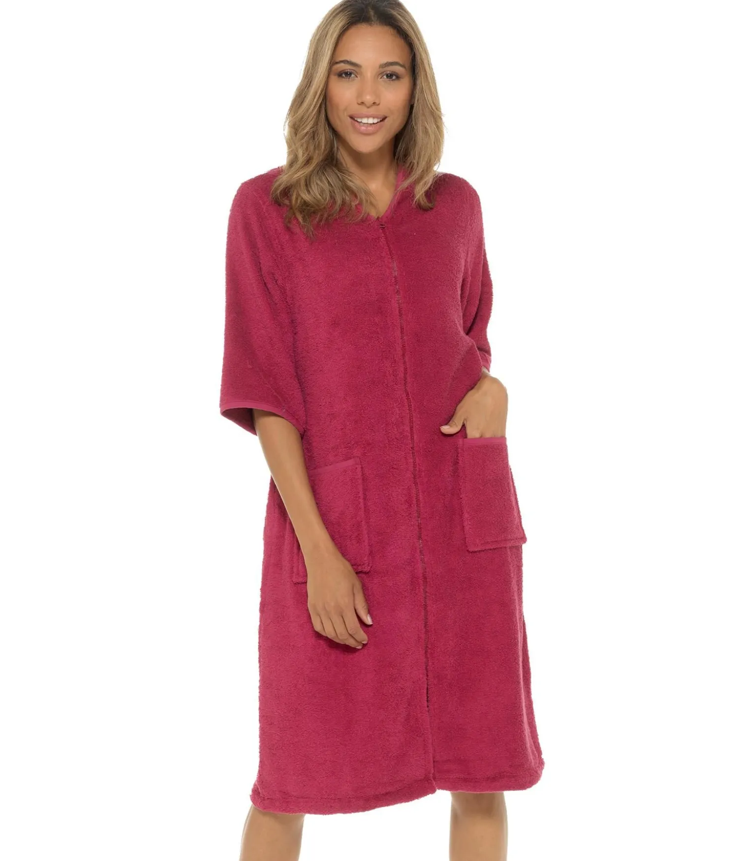 zip_up_towelling_dressi_0.webp * Dressing Gowns | Zip Up Towelling Dressing Gown - Wine